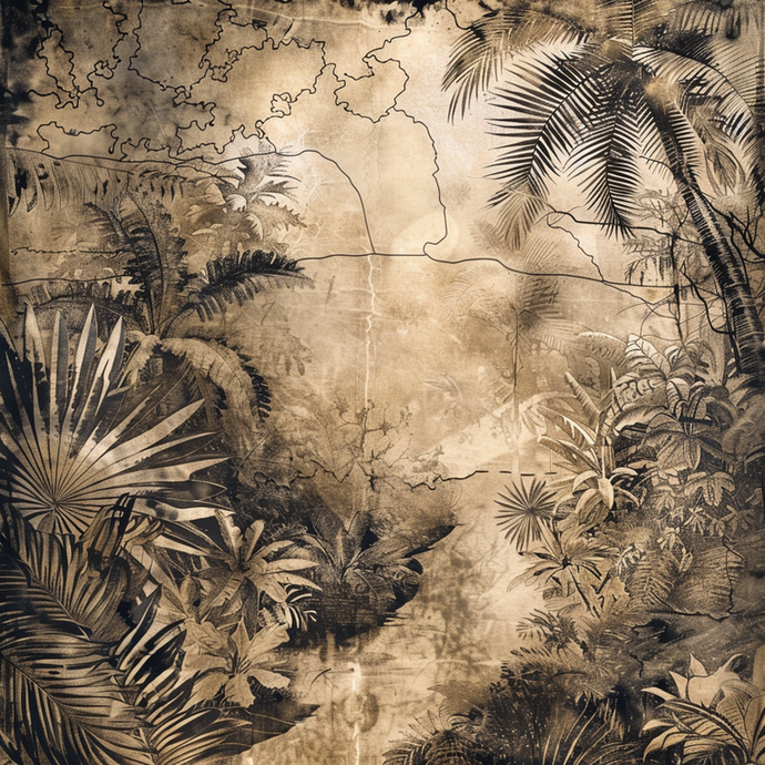 Lost in Sepia: A Dreamlike Jungle Escape