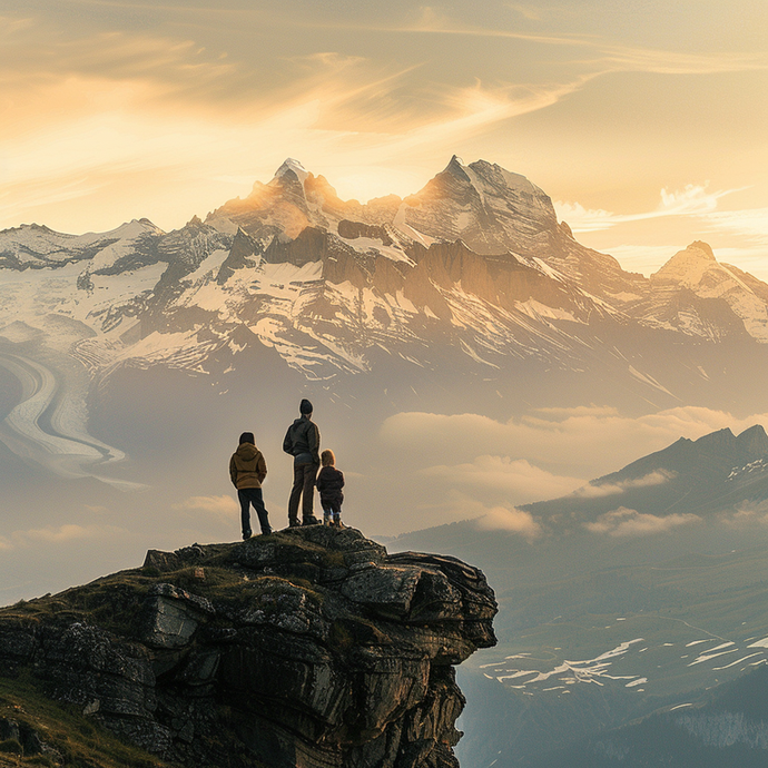 Silhouettes of Awe: Witnessing the Majesty of the Setting Sun