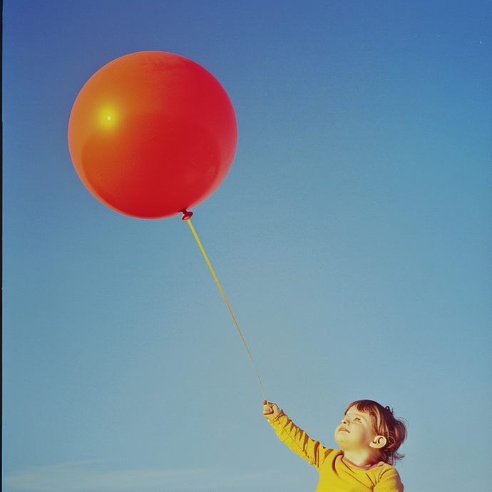 Red Balloon Dreams: A Whimsical Moment Captured