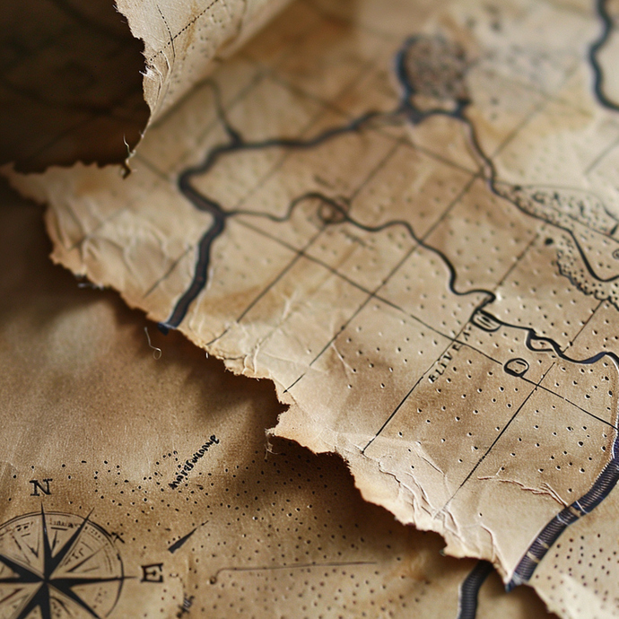 Uncharted Territories: A Vintage Map Beckons