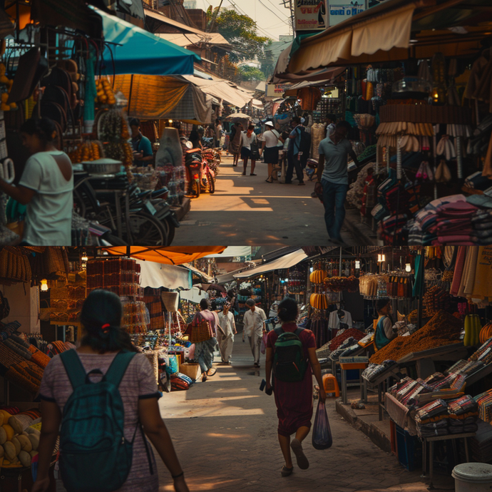 Immerse Yourself in the Vibrant Chaos of an Indian Street Market