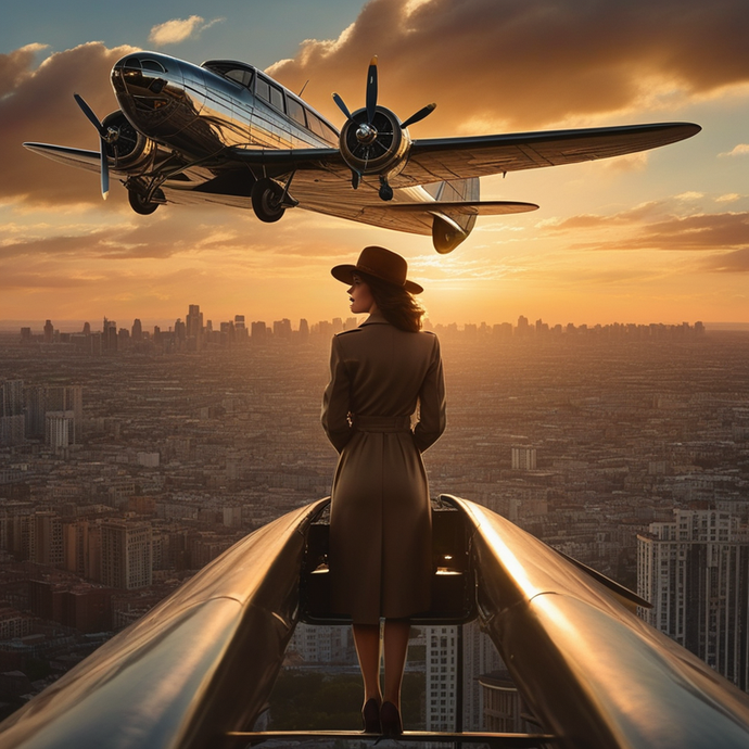 A Moment Suspended in Time: Nostalgia and Adventure on a Rooftop at Sunset