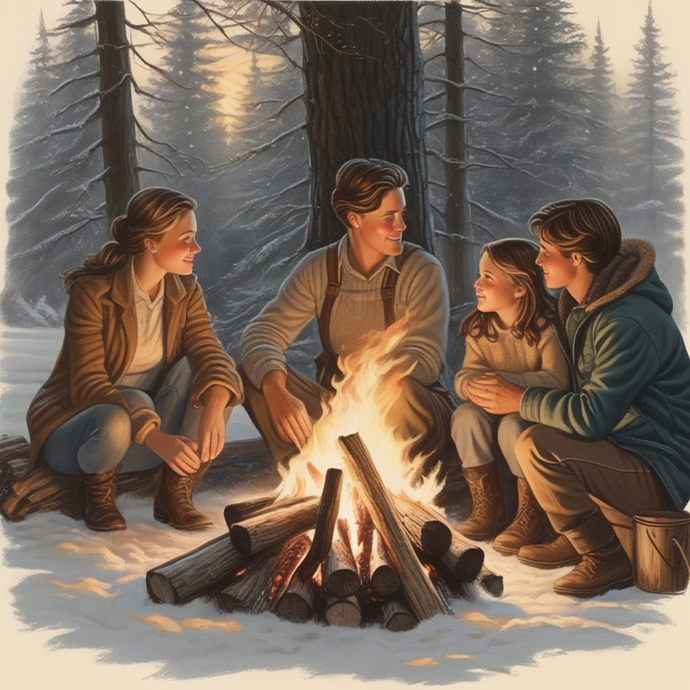 Warmth in the Winter Woods: A Cozy Campfire Gathering