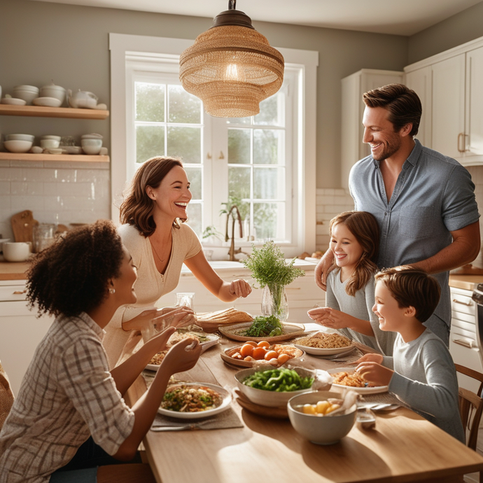 The Glow of Shared Laughter: A Family’s Kitchen Moment