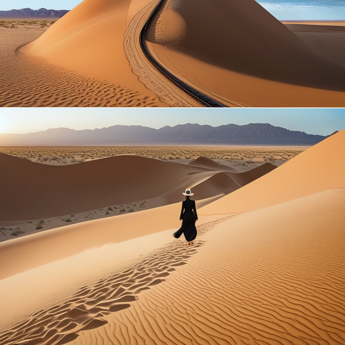 Solitude in the Sands: A Figure Lost in the Vastness