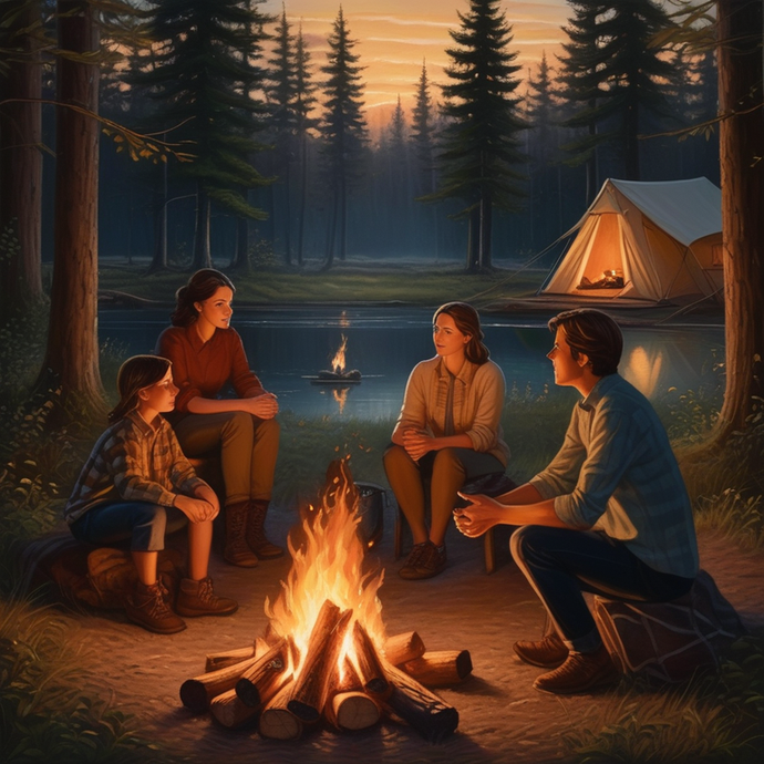 Campfire Glow: A Moment of Peace and Nostalgia