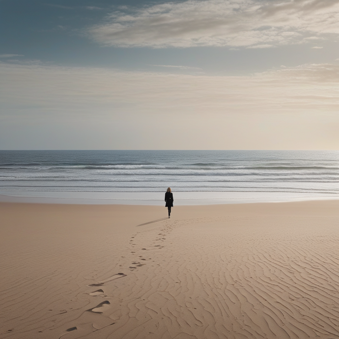 Solitude by the Sea: A Moment of Tranquility