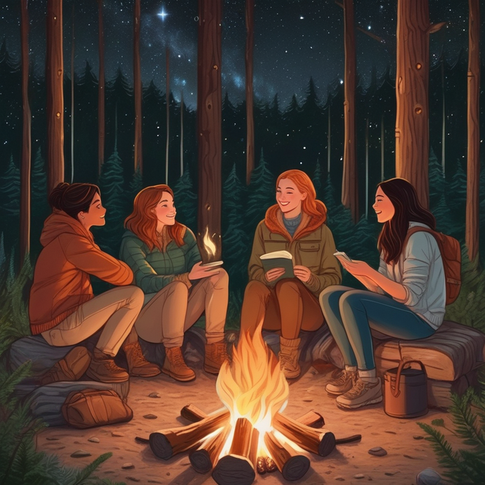 Campfire Tales Under a Starry Sky