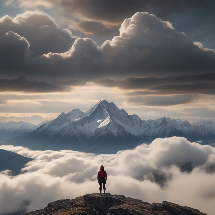 A Moment of Solitude Amidst Majestic Peaks