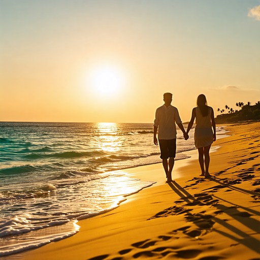 Silhouettes of Love at Sunset