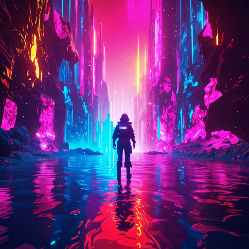 Lost in Neon: A Futuristic Odyssey