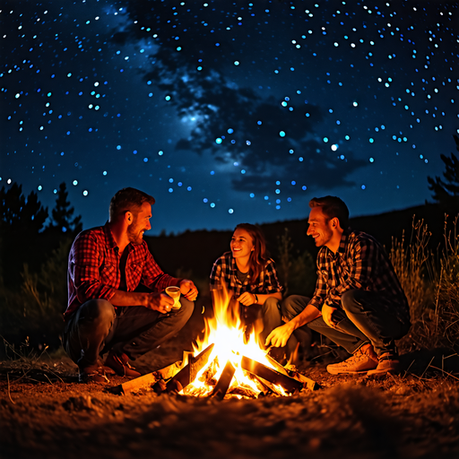 Starry Night Campfire Gathering