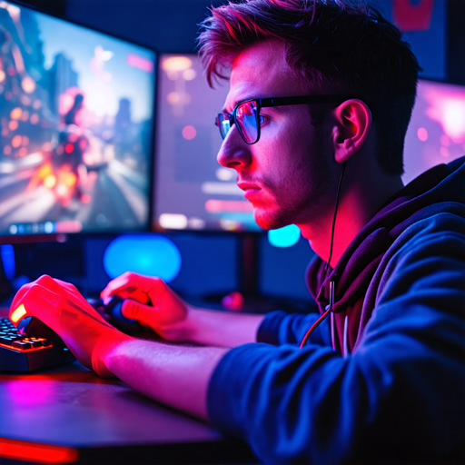 Lost in the Digital World: A Gamer’s Intense Focus