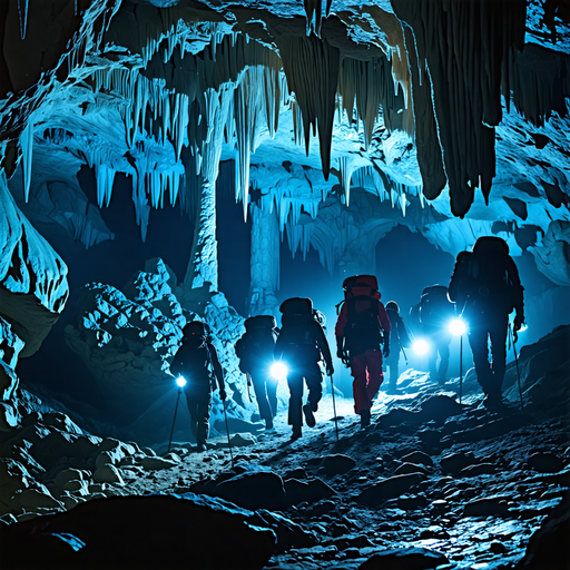 Lost in the Blue: Exploring a Mysterious Cave