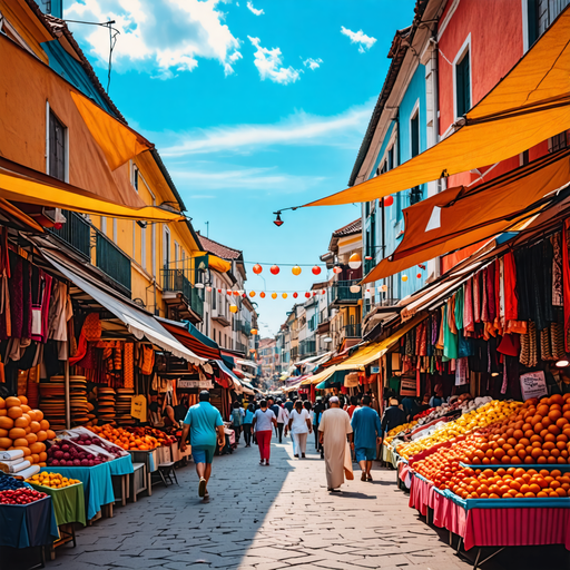 Vibrant Life at the Market: A Colorful Journey