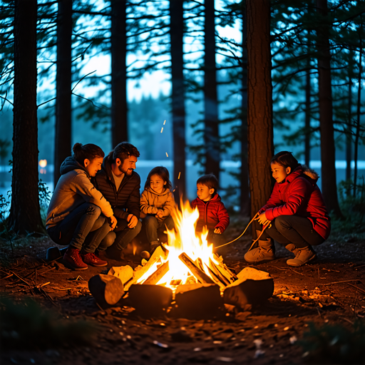 Family Campfire: A Moment of Warmth and Togetherness