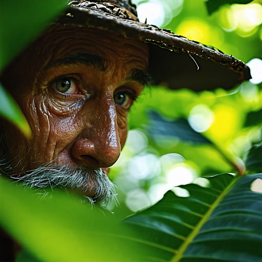 Mystery Unveiled: The Enigmatic Gaze of an Elderly Man