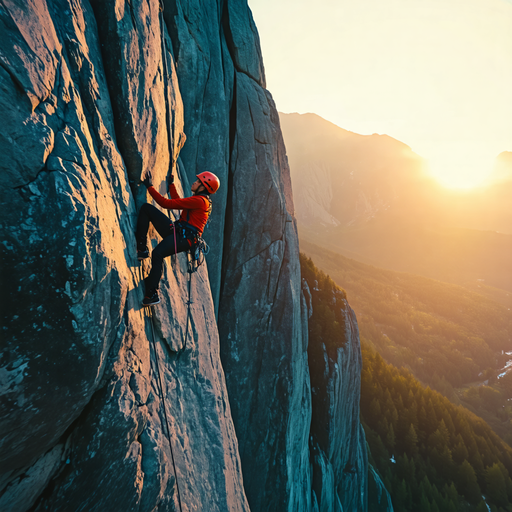 Summiting Serenity: A Climber’s Journey at Sunset