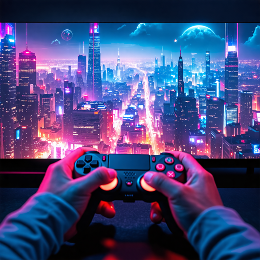 Immerse in the Future of Gaming: Neon-Lit Cityscapes and Vibrant Energy