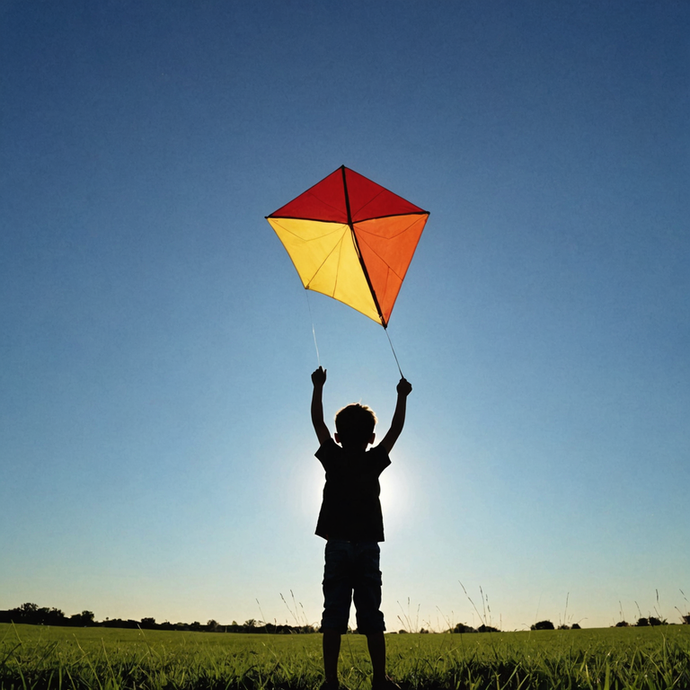 A Child’s Joy Against the Vast Blue