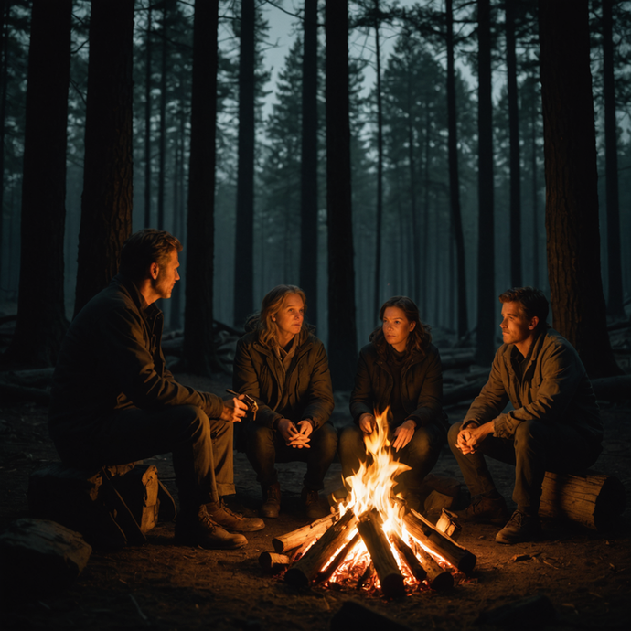 Campfire Tales: Where Shadows Dance and Friendships Glow