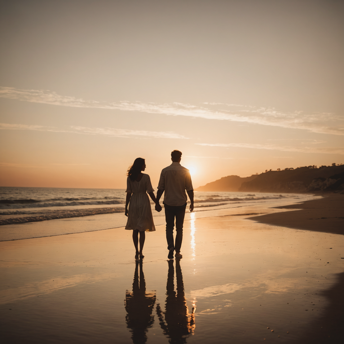 Silhouettes of Love at Sunset