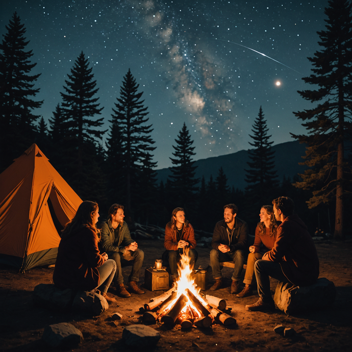 Campfire Nights Under a Starry Sky