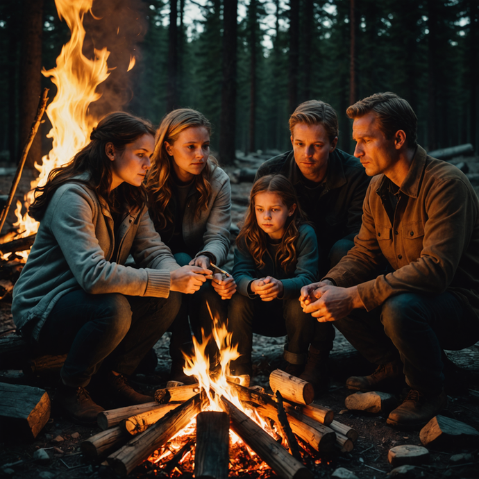 Campfire Tales: A Moment of Warmth and Mystery