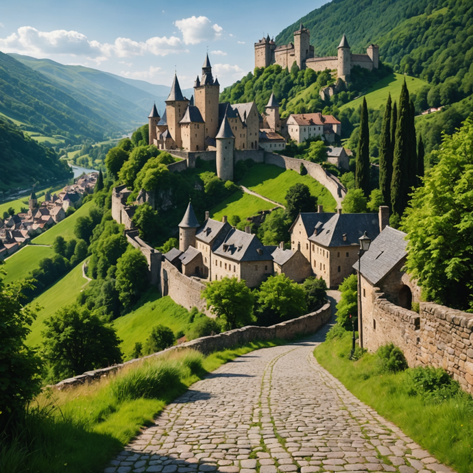 A Majestic Medieval Castle Beckons from the Hilltop