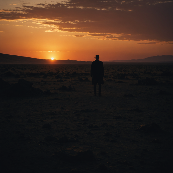 Silhouettes of Solitude: A Melancholy Sunset