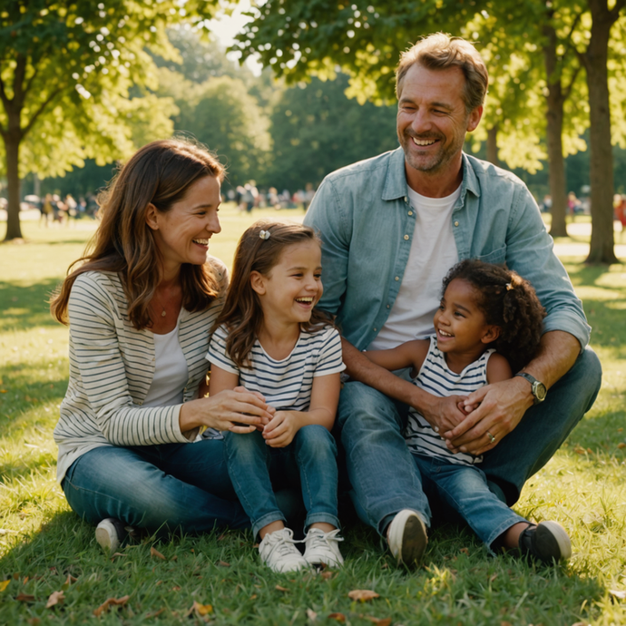 Sun-Kissed Smiles and Family Love