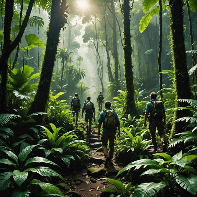 Lost in the Emerald Embrace: A Journey Through Sun-Dappled Jungle