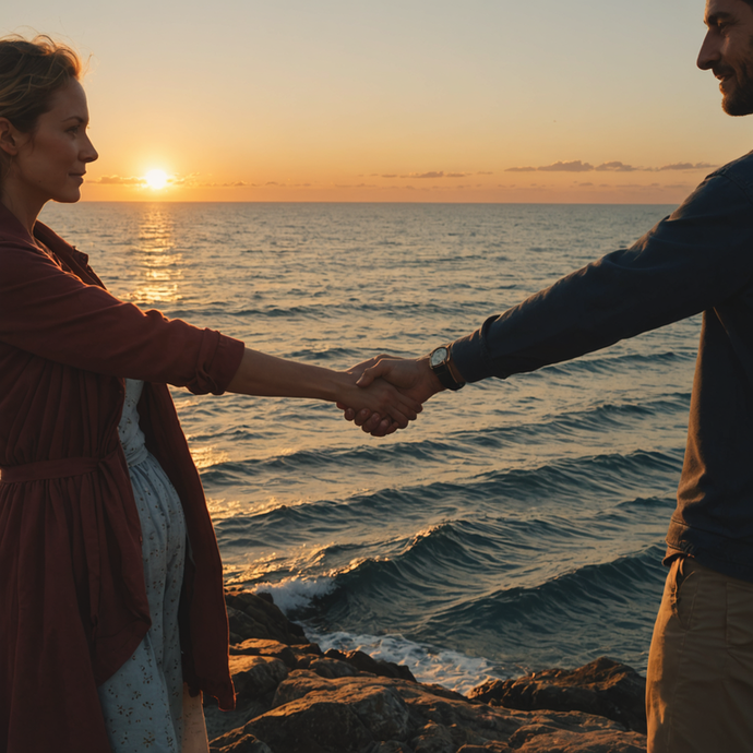 Silhouettes of Love at Sunset