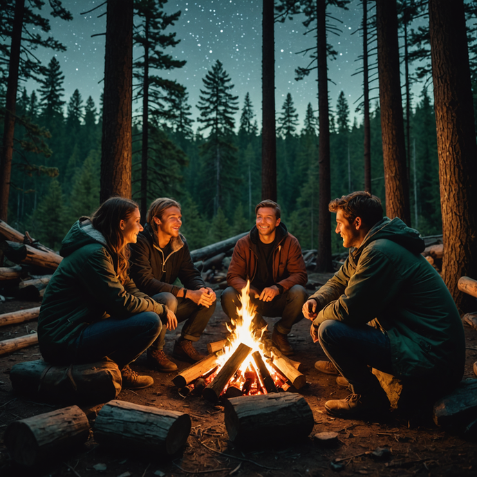 Campfire Nights Under a Starry Sky