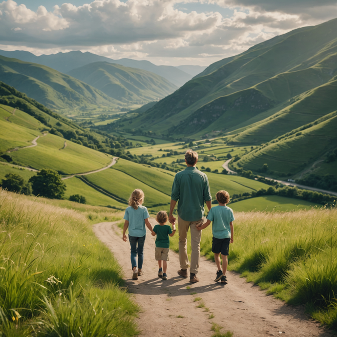 A Family’s Journey Through Serene Countryside