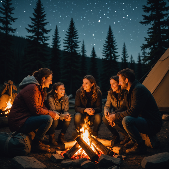 Campfire Cozy Under a Starry Sky