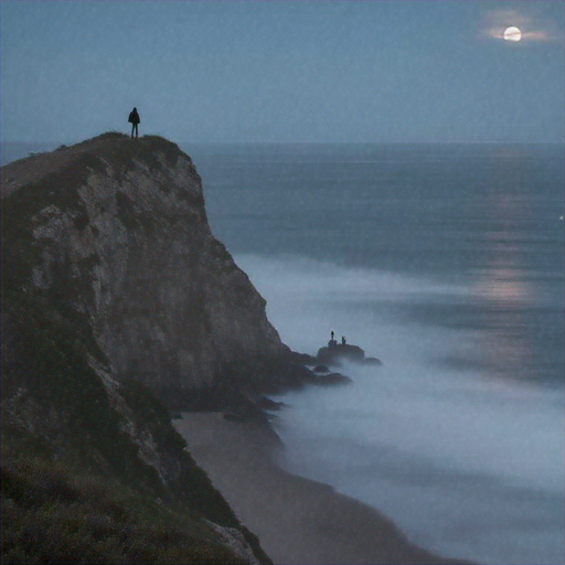 Silhouetted Against the Moon: A Moment of Tranquility