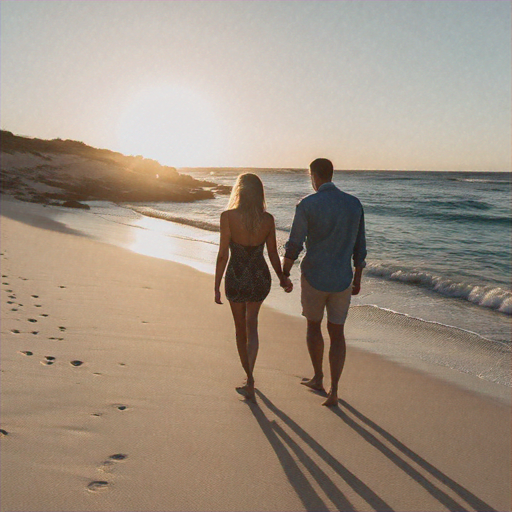 Silhouettes of Love at Sunset