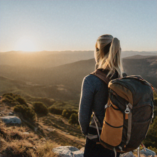 Golden Hour Serenity: A Moment of Contemplation on the Mountaintop