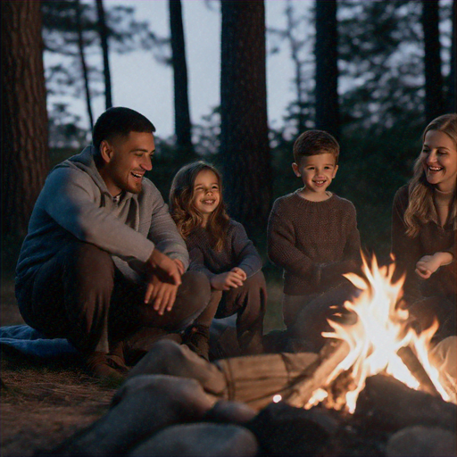 Campfire Glow: A Family’s Night of Joy and Connection