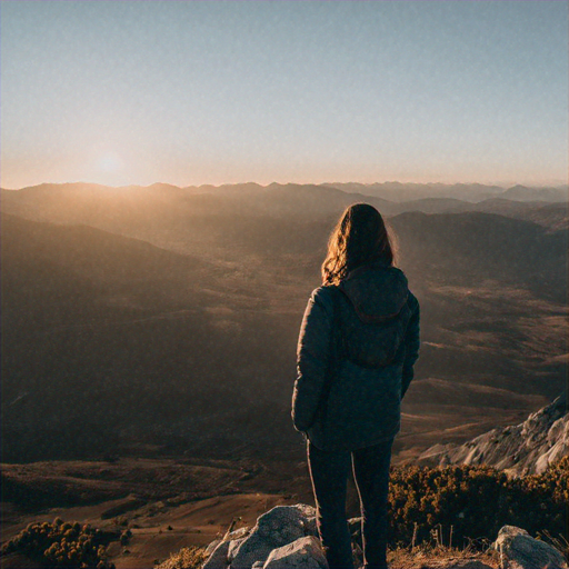 Solitude and Majesty: A Moment of Contemplation on the Mountaintop