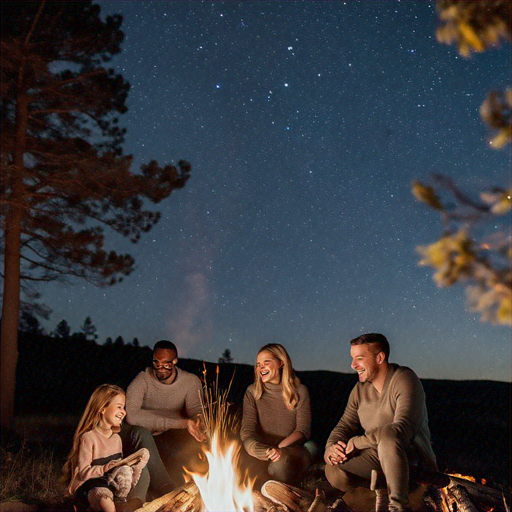 Campfire Nights: Laughter, Stars, and Warmth