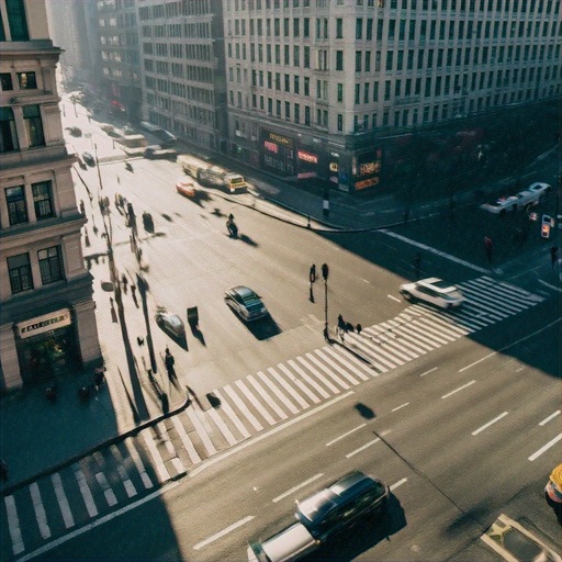 Sun-Drenched Cityscape: A Bird’s Eye View of Urban Life