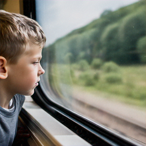 Lost in Thought: A Boy’s Journey Through a Blurred Landscape