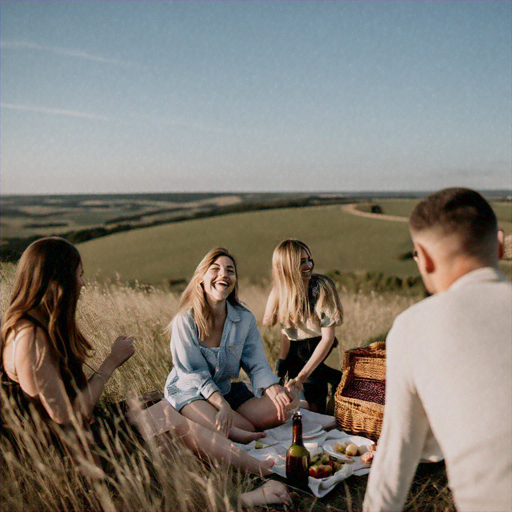 Golden Hour Friendships: A Sunset Picnic Filled with Joy