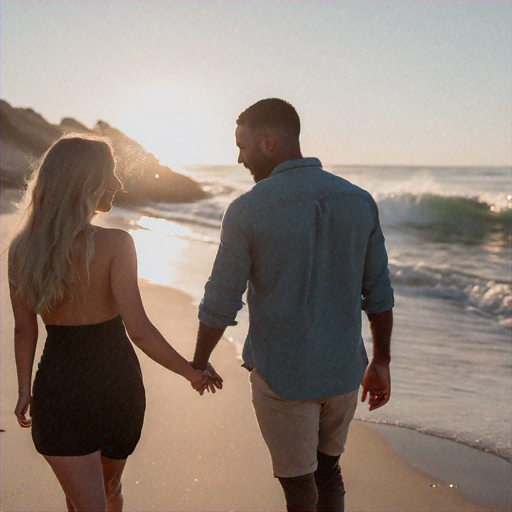 Sunset Romance on the Beach