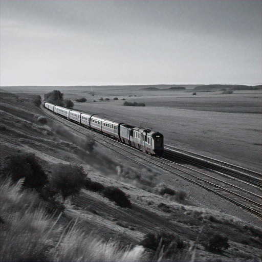 A Train Disappears into the Vastness