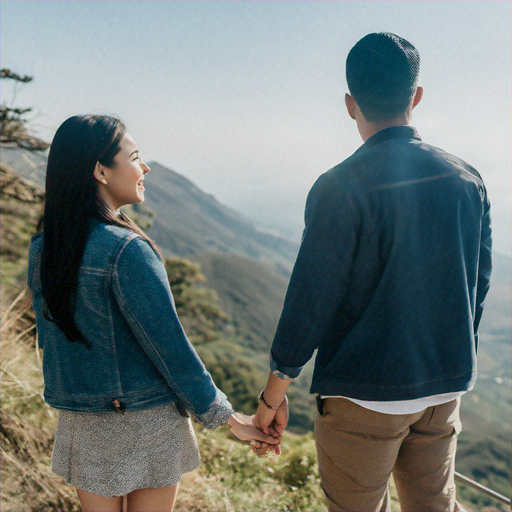 Silhouettes of Love Against a Breathtaking View