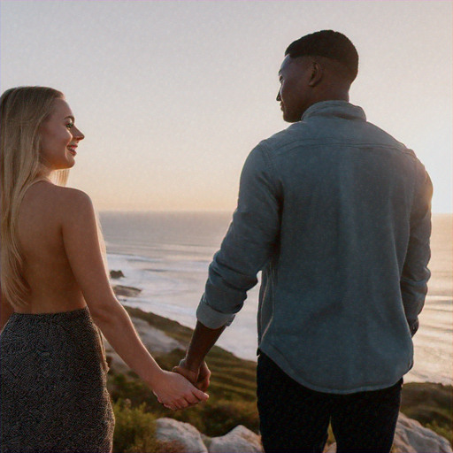 Sunset Romance on the Cliffside