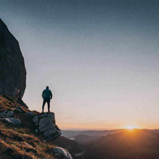 Silhouetted Serenity: A Hiker Contemplates the Majestic Sunset